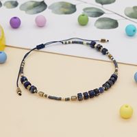 New Blue Stone Miyuki Rice Beads Pearl Small Female Couple Hand Rope Stacking Set Female sku image 3