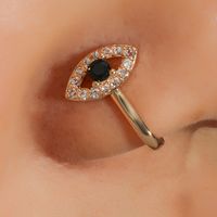 New Devil's Eye Piercing-free Nose Clip Fashion Copper Micro-inlaid Zircon False Nose Ring main image 1