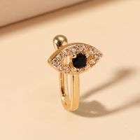 New Devil's Eye Piercing-free Nose Clip Fashion Copper Micro-inlaid Zircon False Nose Ring main image 4