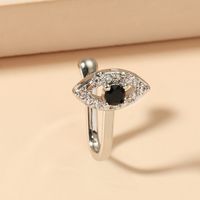 New Devil's Eye Piercing-free Nose Clip Fashion Copper Micro-inlaid Zircon False Nose Ring main image 5