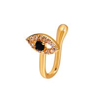 New Devil's Eye Piercing-free Nose Clip Fashion Copper Micro-inlaid Zircon False Nose Ring main image 6