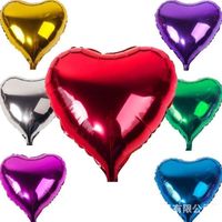 18 Inch Heart-shaped Aluminum Heart Shaped Birthday Decoration Balloon Wholesale main image 4