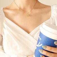 Mehrschichtige Spleißelefant Titan Stahl Plattiert 18 Karat Echtgold Frauen Schlüsselbein Halskette sku image 1