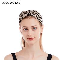 New Zebra Pattern Fabric Knotted Women's Headband Hair Accessories main image 4