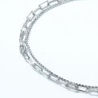 Korean Style Fashion 925 Silver Double Bead Chain Bracelet Wholesale main image 5