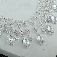 Retro Bridal Necklace Earrings Crown Three-piece Set Wedding Jewelry main image 4