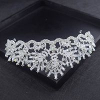 Baroque Bridal Crown Rhinestone Crystal Bridal Headwear main image 5