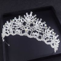 Baroque Bridal Crown Rhinestone Crystal Bridal Headwear main image 6