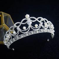 Baroque Diamond Pearl Crown Simple Bride Head Accessories main image 3