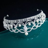 Baroque Diamond Pearl Crown Simple Bride Head Accessories main image 6