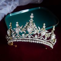 Retro Rhinestone Wedding Bride Crown Baroque Head Accessories main image 4