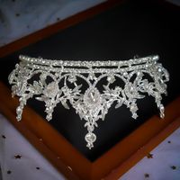 Retro Rhinestone Wedding Bride Crown Baroque Head Accessories main image 5