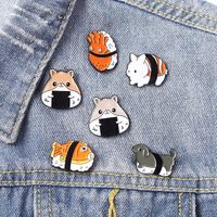 New Animal Series Alloy Brooch Creative Hamster Octopus Paint Brooch Wholesale main image 3