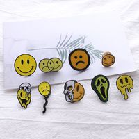 New Skull Smiley Face Crying Face Expression Avocado Balloon Dripping Oil Alloy Brooch main image 6