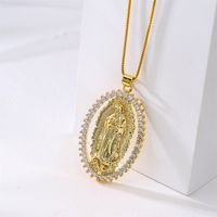Religious Jewelry New Copper Plated 18k Gold Zircon Pendant Necklace main image 1