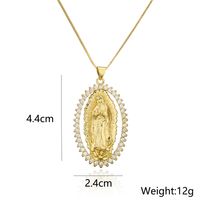 Religious Jewelry New Copper Plated 18k Gold Zircon Pendant Necklace main image 5