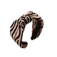 New Zebra Pattern Fabric Knotted Women's Headband Hair Accessories sku image 1