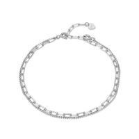 Korean Style Fashion 925 Silver Double Bead Chain Bracelet Wholesale sku image 1