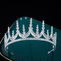 Accesorios Para El Cabello De Corona De Boda Con Tocado De Novia De Diamantes De Imitación Simples A La Moda sku image 1