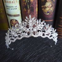 Baroque Bridal Crown Rhinestone Crystal Bridal Headwear sku image 1
