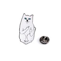 Creative Cartoon Bodybuilding Cat Pose Weird Series Alloy Dripping Oil Brooch sku image 6