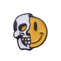 New Skull Smiley Face Crying Face Expression Avocado Balloon Dripping Oil Alloy Brooch sku image 2
