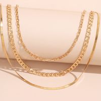 Neue Mode Einfache Mehrschichtige Damen Klinge Kette Legierung Halskette Set sku image 1