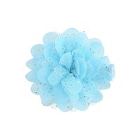 Simple New Children's Hairpin 2.4 Inch Chiffon Flower Solid Color Headdress sku image 5
