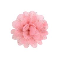 Simple New Children's Hairpin 2.4 Inch Chiffon Flower Solid Color Headdress sku image 6