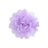 Simple New Children's Hairpin 2.4 Inch Chiffon Flower Solid Color Headdress sku image 9