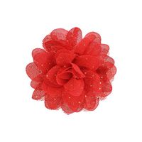 Simple New Children's Hairpin 2.4 Inch Chiffon Flower Solid Color Headdress sku image 12