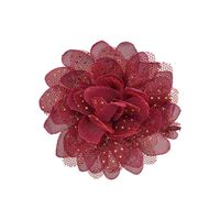 Simple New Children's Hairpin 2.4 Inch Chiffon Flower Solid Color Headdress sku image 13