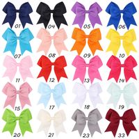 New Candy Color Children's Hair Accessories 20 Colors Handmade Bow Hairpin sku image 1