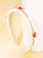 Korean Style Thin Edge Diamond Heart Decorative Headband main image 4