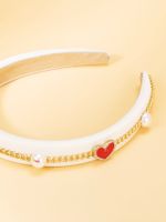 Korean Style Thin Edge Diamond Heart Decorative Headband main image 5