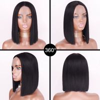 Black Women's Wigs Chemical Fiber Straight Hair Headgear Lace Wigs main image 3