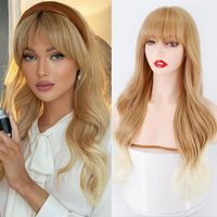 Ladies Wigs Gradient Two-color Chemical Fiber Long Curly Wigs main image 1