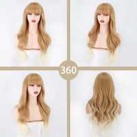 Ladies Wigs Gradient Two-color Chemical Fiber Long Curly Wigs main image 3