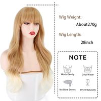 Ladies Wigs Gradient Two-color Chemical Fiber Long Curly Wigs main image 5