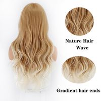 Ladies Wigs Gradient Two-color Chemical Fiber Long Curly Wigs main image 6