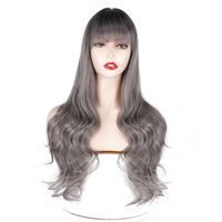 Ladies Wigs Gradient Two-color Chemical Fiber Long Curly Wigs sku image 1