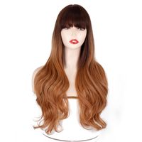 Ladies Wigs Gradient Two-color Chemical Fiber Long Curly Wigs sku image 2