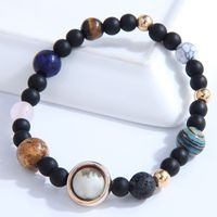 Fashion Simple Volcanic Stone Beaded Hit Color Bracelet sku image 1