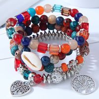 Simple Heart Tree Of Life Pendant Conch Bead Multi-layer Bracelet main image 1