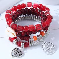 Simple Heart Tree Of Life Pendant Conch Bead Multi-layer Bracelet main image 7