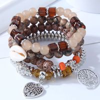 Simple Heart Tree Of Life Pendant Conch Bead Multi-layer Bracelet sku image 4