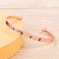 Stainless Steel Bracelet Versatile Fashion Love Letter Classic sku image 3