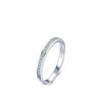 Fashion 925 Sterling Silver Simple Full Diamond Crown Ring main image 4