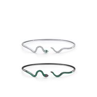 S925 Sterling Silver Fashion Snake-shaped Open Bracelet Jewelry main image 6