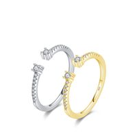 S925 Sterling Silber Damenring Schwanzring Reihe Voller Diamanten Koreanischer Ring main image 6